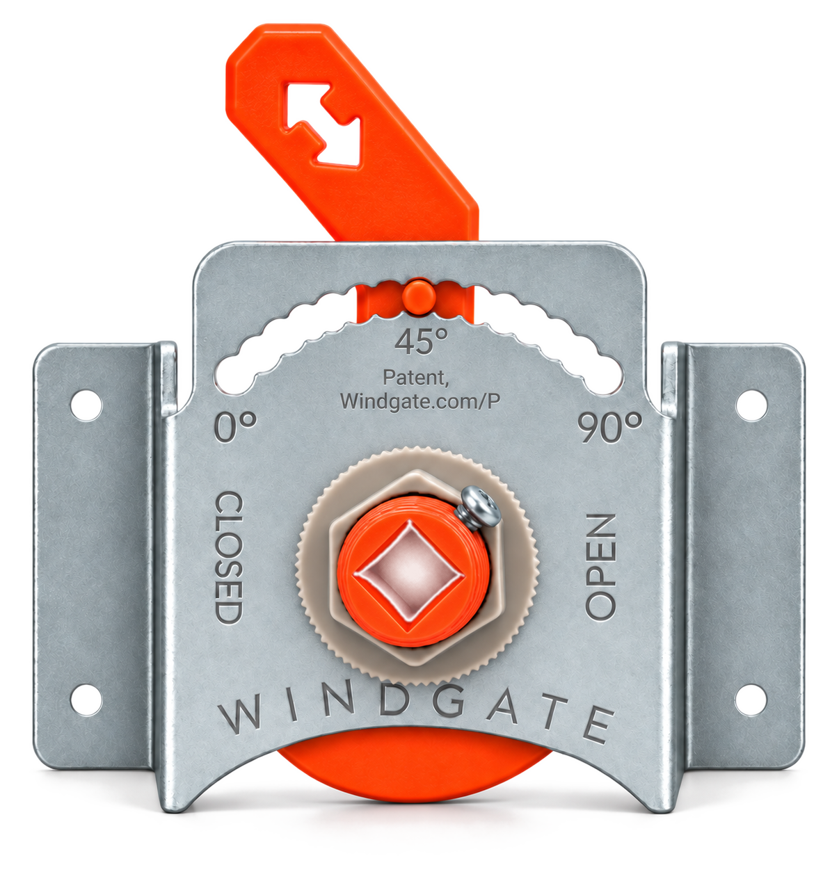 SURE-LOC self-locking damper regulator with orange handle